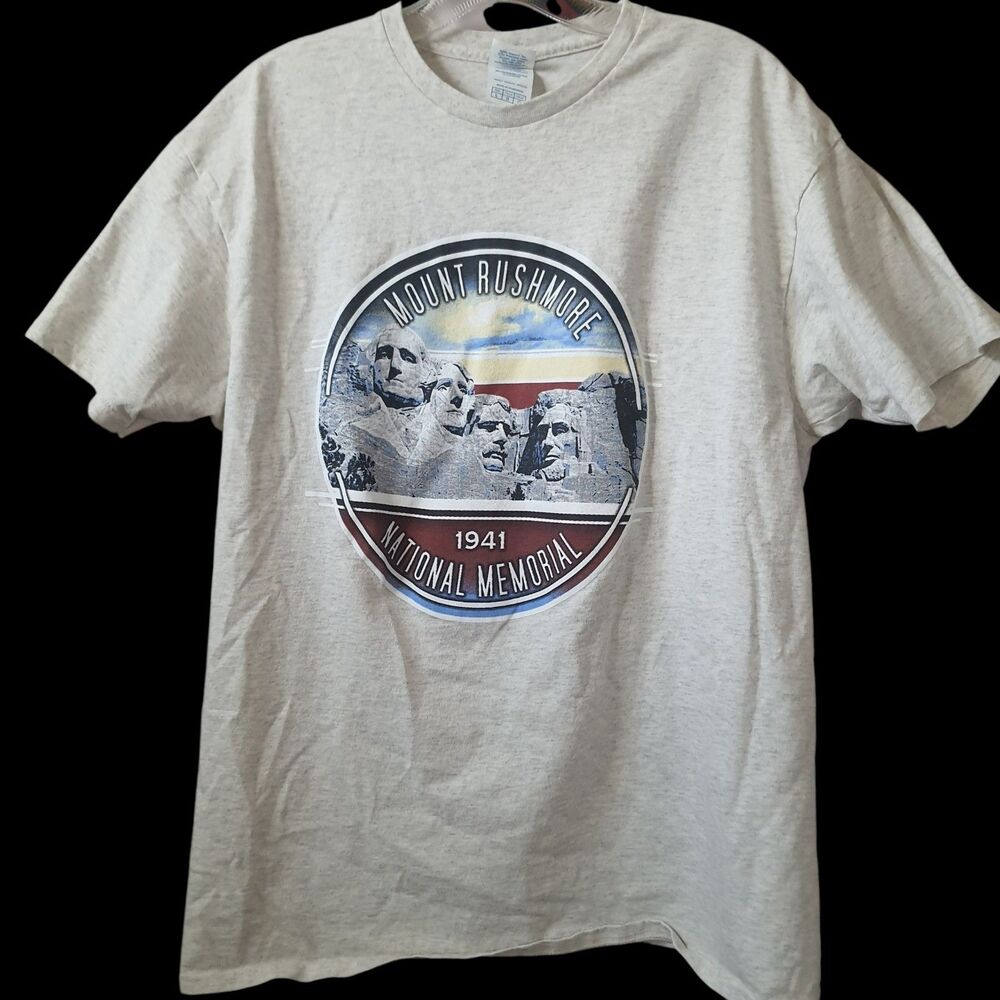 Mount Rushmore T-Shirt Adult Large National Memorial Graphic Tee 4th Of July